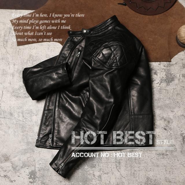 1.2mm カウハイド 50年代パテッド シングルライダース メンズ 革ジャン レザージャケット PADDED タンニンなめし 牛革