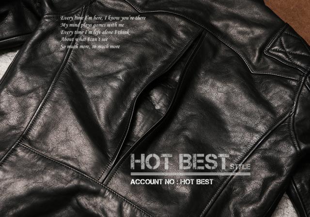 1.2mm カウハイド 50年代パテッド シングルライダース メンズ 革ジャン レザージャケット PADDED タンニンなめし 牛革