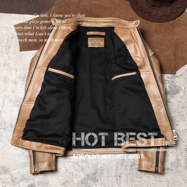 1.2mm カウハイド 50年代 パテッド シングルライダース メンズ 革ジャン レザージャケット PADDED タンニンなめし 牛革