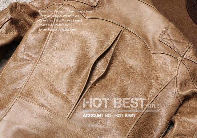 1.2mm カウハイド 50年代 パテッド シングルライダース メンズ 革ジャン レザージャケット PADDED タンニンなめし 牛革