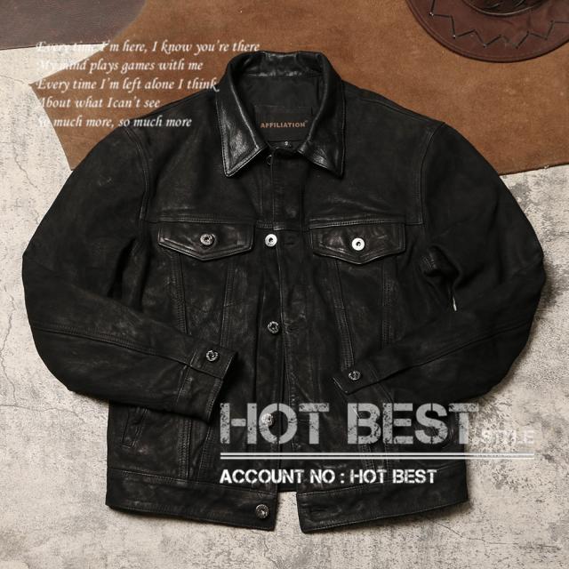 0.8mm ゴートスキン サードタイプ Gジャン ライダース 柔らかい メンズ 革ジャン レザージャケット  557 3rd Type 山羊革