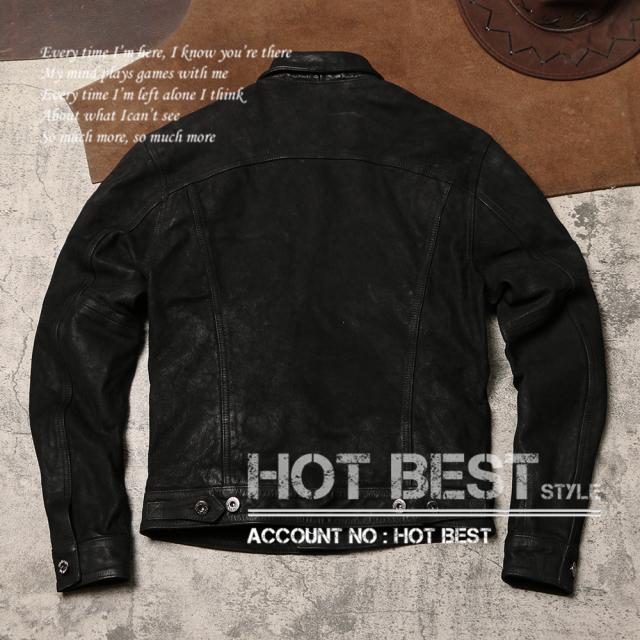 0.8mm ゴートスキン サードタイプ Gジャン ライダース 柔らかい メンズ 革ジャン レザージャケット  557 3rd Type 山羊革