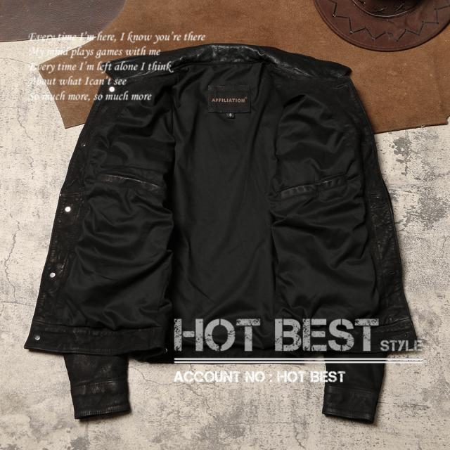 0.8mm ゴートスキン サードタイプ Gジャン ライダース 柔らかい メンズ 革ジャン レザージャケット  557 3rd Type 山羊革