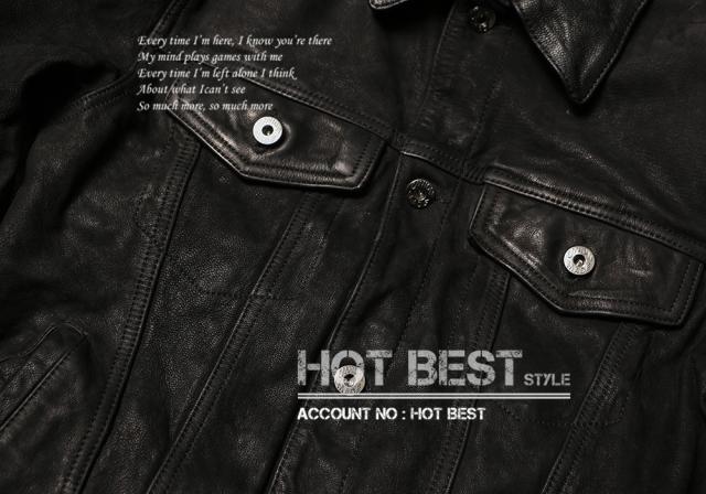 0.8mm ゴートスキン サードタイプ Gジャン ライダース 柔らかい メンズ 革ジャン レザージャケット  557 3rd Type 山羊革