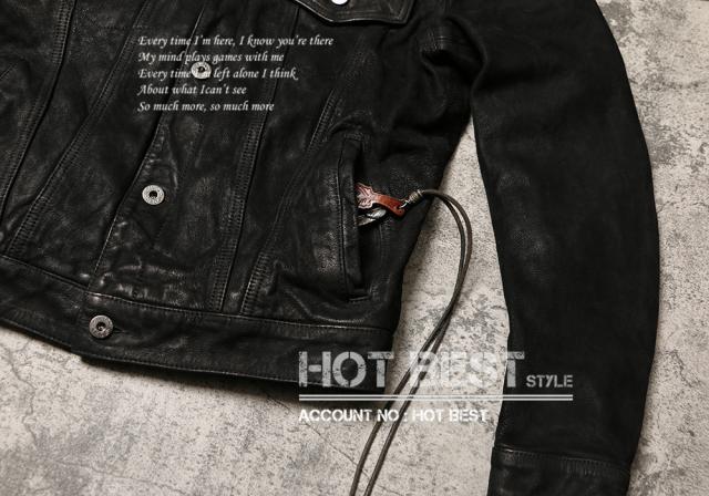 0.8mm ゴートスキン サードタイプ Gジャン ライダース 柔らかい メンズ 革ジャン レザージャケット  557 3rd Type 山羊革