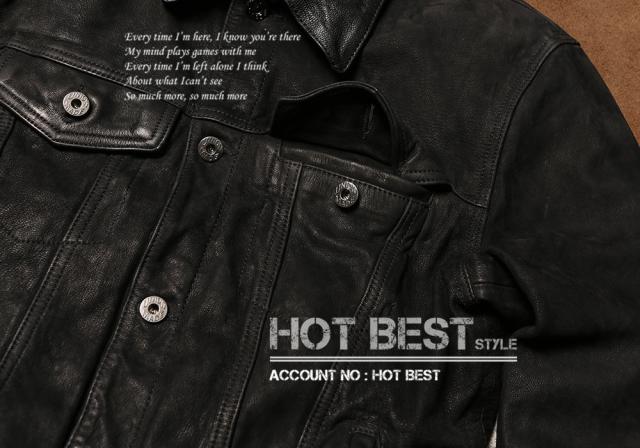 0.8mm ゴートスキン サードタイプ Gジャン ライダース 柔らかい メンズ 革ジャン レザージャケット  557 3rd Type 山羊革