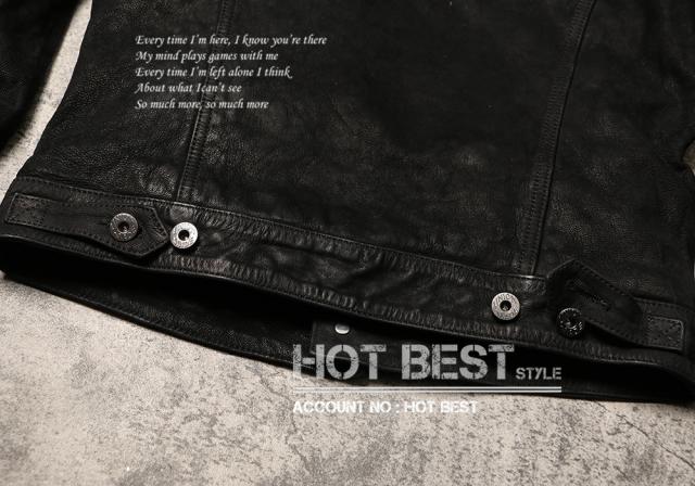 0.8mm ゴートスキン サードタイプ Gジャン ライダース 柔らかい メンズ 革ジャン レザージャケット  557 3rd Type 山羊革