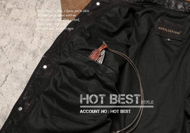 0.8mm ゴートスキン サードタイプ Gジャン ライダース 柔らかい メンズ 革ジャン レザージャケット  557 3rd Type 山羊革