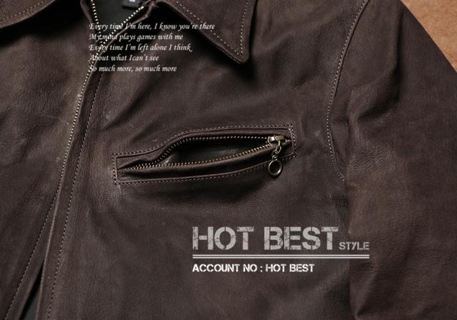 0.8mm ゴートスキン 30年代スタイル シングルライダース メンズ 革ジャン レザージャケット ワックスレザー 山羊革