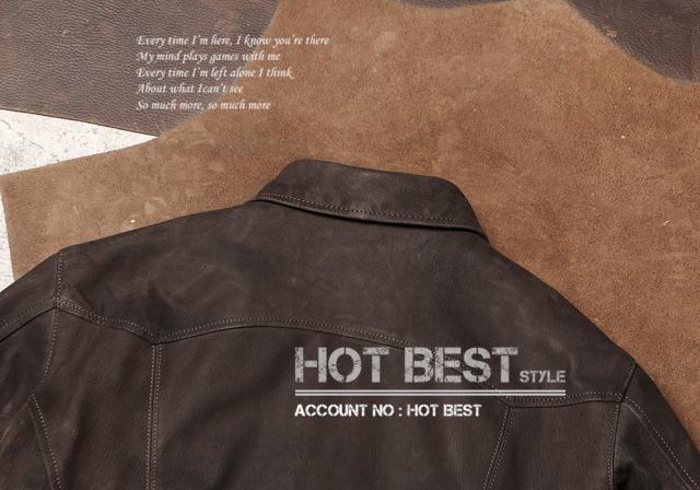 0.8mm ゴートスキン 30年代スタイル シングルライダース メンズ 革ジャン レザージャケット ワックスレザー 山羊革