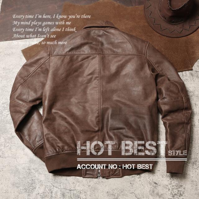 1.2mm カウハイド 復刻30年代 USAF TYPE A-2 デザイナーズ メンズ 革ジャン フライトジャケット タンニンなめし 染料仕上げ 牛革