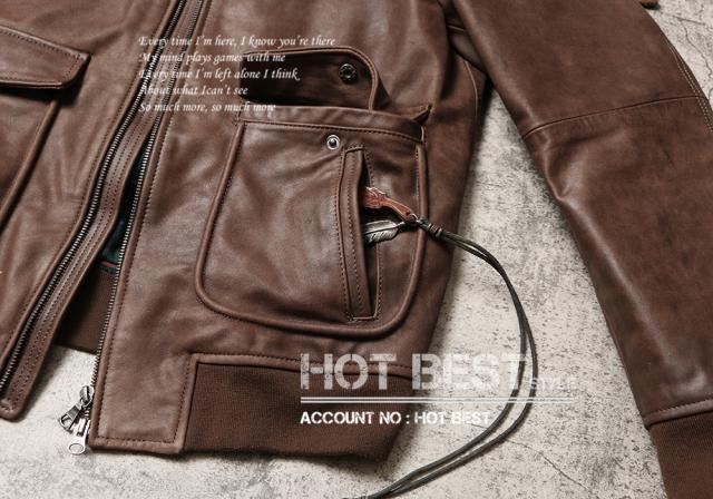 1.2mm カウハイド 復刻30年代 USAF TYPE A-2 デザイナーズ メンズ 革ジャン フライトジャケット タンニンなめし 染料仕上げ 牛革