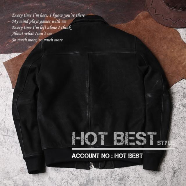 1.2mm カウハイド 復刻30年代 USAF TYPE A-2 デザイナーズ メンズ 革ジャン フライトジャケット タンニンなめし 染料仕上げ 牛革