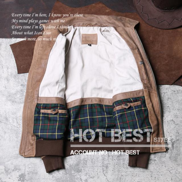 1.2mm カウハイド 復刻30年代 USAF TYPE A-2 デザイナーズ メンズ 革ジャン フライトジャケット タンニンなめし 染料仕上げ 牛革