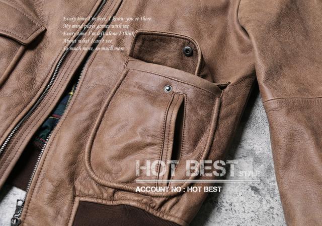 1.2mm カウハイド 復刻30年代 USAF TYPE A-2 デザイナーズ メンズ 革ジャン フライトジャケット タンニンなめし 染料仕上げ 牛革