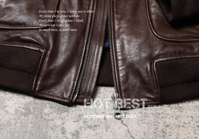 0.9mm ゴートスキン 復刻30年代 USAF TYPE A-2 デザイナーズ メンズ 革ジャン フライトジャケット タンニンなめし 染料仕上げ 山羊革