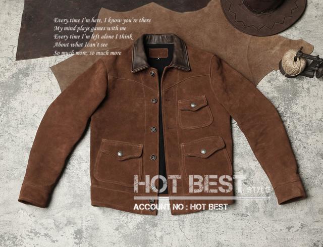 1.2mm カウスエード 復刻20年代 A-1タイプ コサックスポーツジャケット メンズ 革ジャン ボマー ボンバー フライト イタリアンレザー 牛革