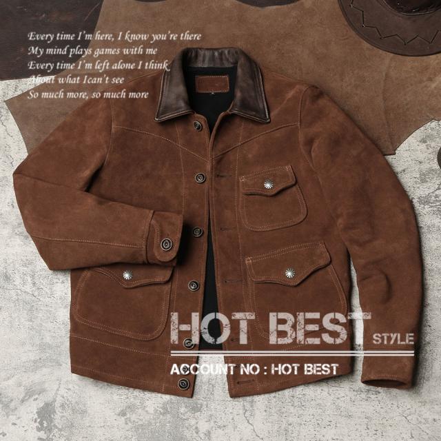 1.2mm カウスエード 復刻20年代 A-1タイプ コサックスポーツジャケット メンズ 革ジャン ボマー ボンバー フライト イタリアンレザー 牛革