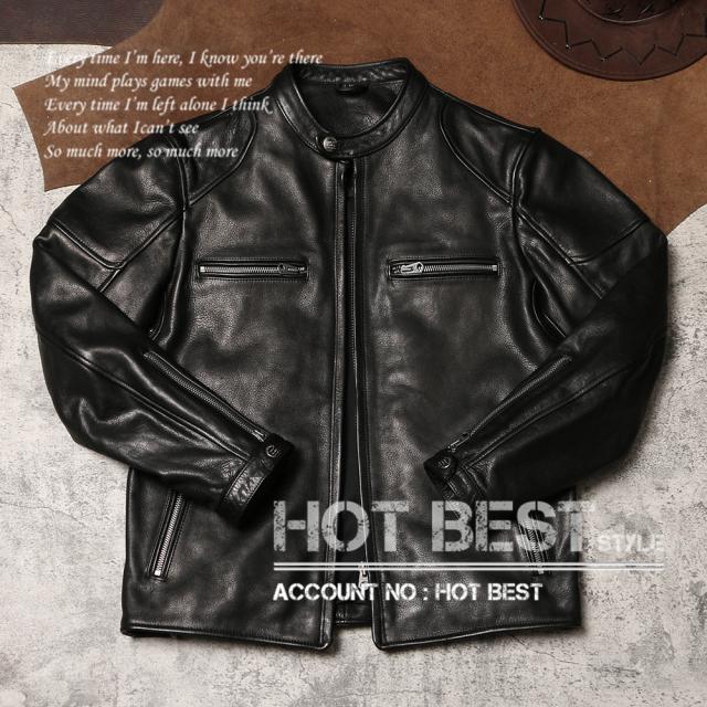 1.2mm カウハイド スタンダードスタイル シングルライダース レザージャケット イタリアンレザー 牛革