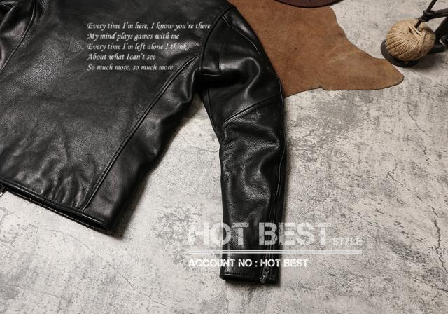 1.2mm カウハイド スタンドカラー シングルライダース メンズ 革ジャン レザージャケット イタリアンレザー 牛革