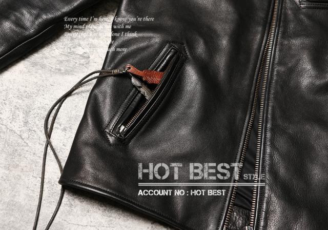 1.2mm カウハイド スタンドカラー シングルライダース メンズ 革ジャン レザージャケット イタリアンレザー 牛革