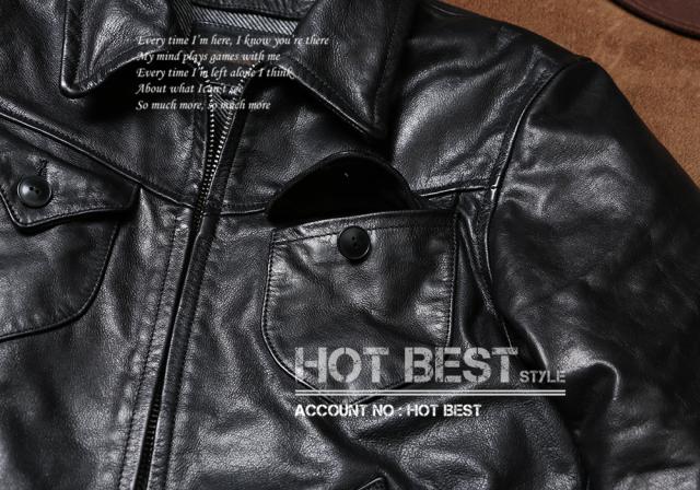 1.2mm カウハイド 復刻40年代 アビエイタースタイル メンズ 革ジャン レザージャケット オイルワックスレザー 牛革