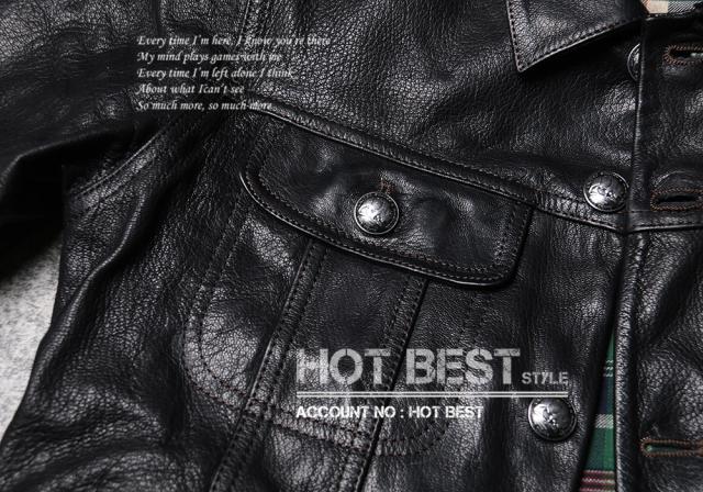 1.0mm ゴートスキン サードタイプ Gジャン ライダース メンズ 革ジャン レザージャケット 557 3rd Type ワックスレザー 山羊革