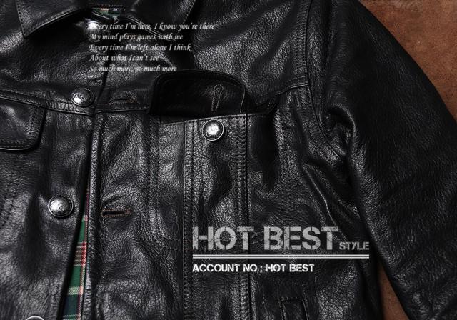 1.0mm ゴートスキン サードタイプ Gジャン ライダース メンズ 革ジャン レザージャケット 557 3rd Type ワックスレザー 山羊革