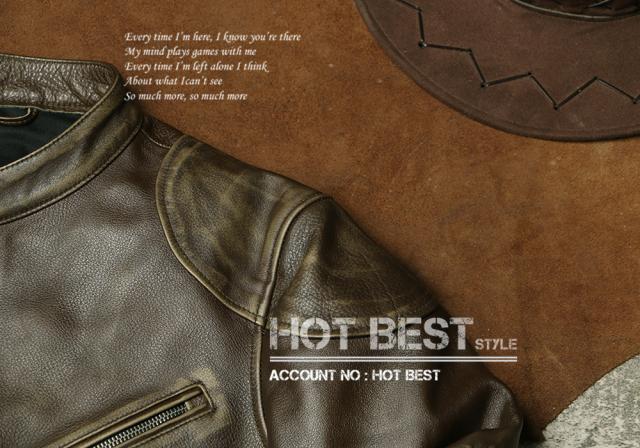 1.2mm 茶芯カウハイド 50年代 パテッド シングルライダース メンズ 革ジャン レザージャケット PADDED タンニンなめし 牛革