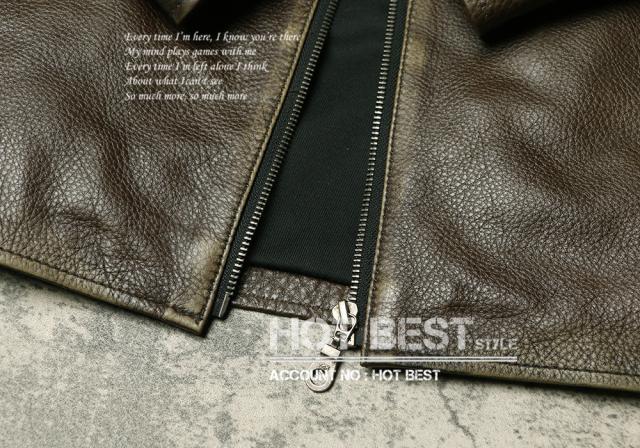 1.2mm 茶芯カウハイド 50年代 パテッド シングルライダース メンズ 革ジャン レザージャケット PADDED タンニンなめし 牛革