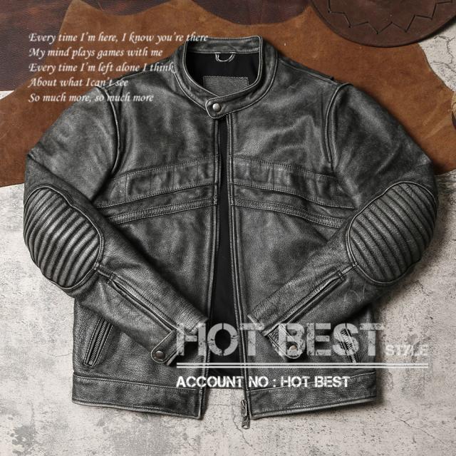 1.1mm 復刻30年代スタイル シングルライダース メンズ 革ジャン デザイナーズ レザージャケット ウォッシュ加工 ヴィンテージ 牛革