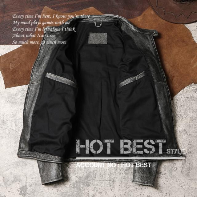 1.1mm 復刻30年代スタイル シングルライダース メンズ 革ジャン デザイナーズ レザージャケット ウォッシュ加工 ヴィンテージ 牛革