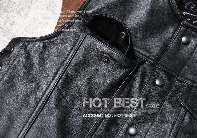 1.0mm カウハイド 本革 メンズ レザーベスト 本革ベスト 皮ベスト ジレ レザージャケット 牛革