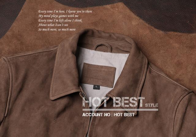 1.2mm カウスエード 復刻30年代スタイル シングルライダース メンズ 革ジャン レザージャケット ウォッシュ加工 ヴィンテージ 牛革