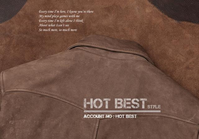 1.2mm カウスエード 復刻30年代スタイル シングルライダース メンズ 革ジャン レザージャケット ウォッシュ加工 ヴィンテージ 牛革