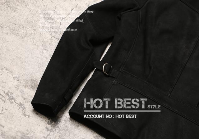 1.2mm カウスエード 復刻30年代スタイル シングルライダース メンズ 革ジャン レザージャケット ウォッシュ加工 ヴィンテージ 牛革