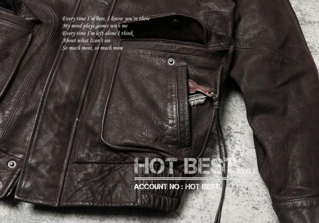 0.9mm ゴートスキン 復刻30年代スタイル レトロ シングルライダース メンズ 革ジャン レザージャケット タンニンなめし 山羊革