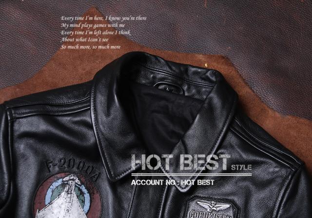 1.0mm カウハイド 復刻40年代 USAF TYPE A-2 刺繍 メンズ 革ジャン フライトジャケット イタリアンレザー 牛革