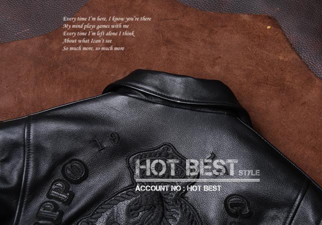 1.0mm カウハイド 復刻40年代 USAF TYPE A-2 刺繍 メンズ 革ジャン フライトジャケット イタリアンレザー 牛革