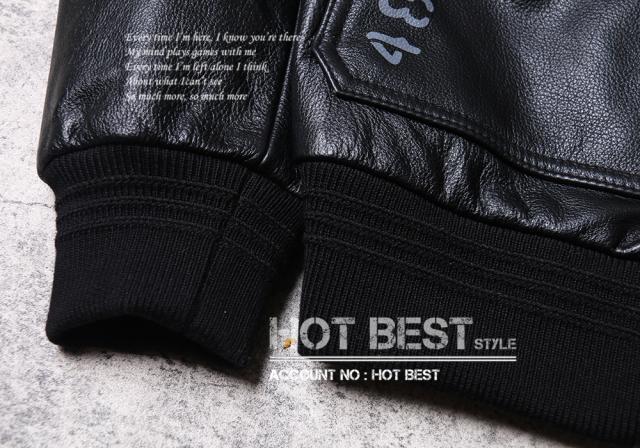 1.0mm カウハイド 復刻40年代 USAF TYPE A-2 刺繍 メンズ 革ジャン フライトジャケット イタリアンレザー 牛革