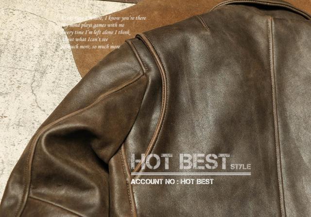 1.2mm カウハイド 30年代スタイル シングルライダース メンズ 革ジャン レザージャケット トスカーナ植物鞣し革 牛革