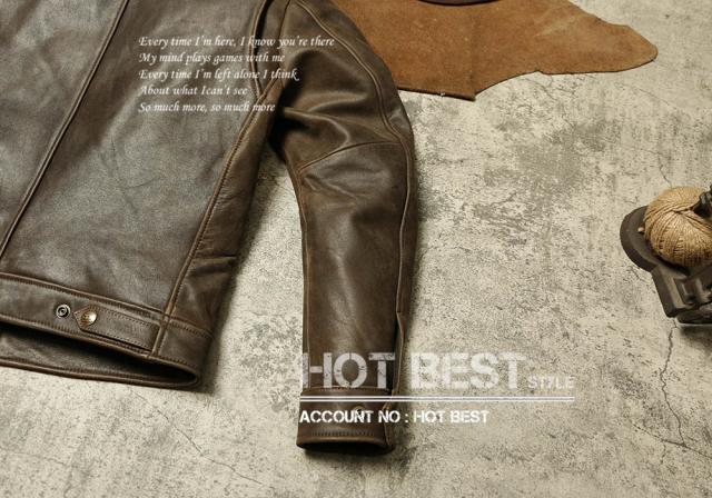 1.2mm カウハイド 30年代スタイル シングルライダース メンズ 革ジャン レザージャケット トスカーナ植物鞣し革 牛革