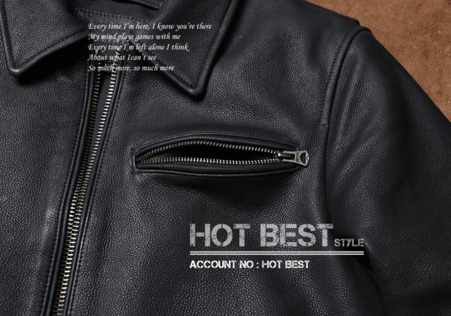 1.2mm カウハイド 30年代スタイル シングルライダース メンズ 革ジャン レザージャケット トスカーナ植物鞣し革 牛革