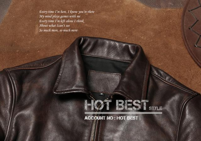 1.1mm 茶芯カウハイド 30年代 トラッカースタイル メンズ 革ジャン シングルライダース レザージャケット 牛革