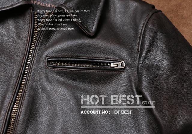 1.2mm カウハイド 30年代スタイル シングルライダース メンズ 革ジャン レザージャケット 染料仕上げ 牛革