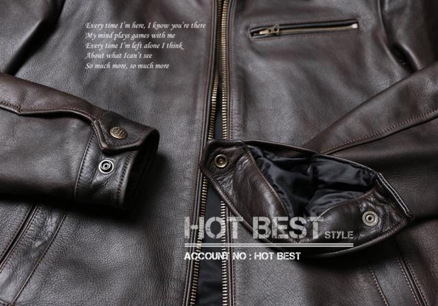 1.2mm カウハイド 30年代スタイル シングルライダース メンズ 革ジャン レザージャケット 染料仕上げ 牛革