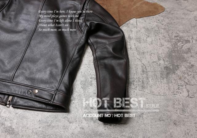 1.2mm カウハイド 30年代スタイル シングルライダース メンズ 革ジャン レザージャケット 染料仕上げ 牛革