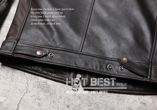 1.2mm カウハイド 30年代スタイル シングルライダース メンズ 革ジャン レザージャケット 染料仕上げ 牛革