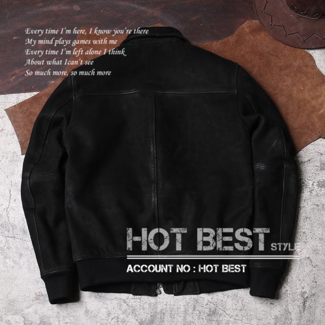 1.0mm カウハイド 復刻30年代 USAF TYPE A-2 フライトジャケット メンズ 革ジャン 染料仕上げ ウォッシュ加工 ヴィンテージ 牛革