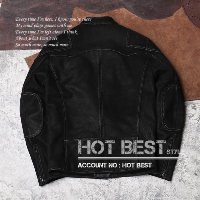 1.0mm カウハイド 50年代 パテッド シングルライダース レザージャケット トスカーナ植物鞣し ウォッシュ加工 ヴィンテージ 牛革